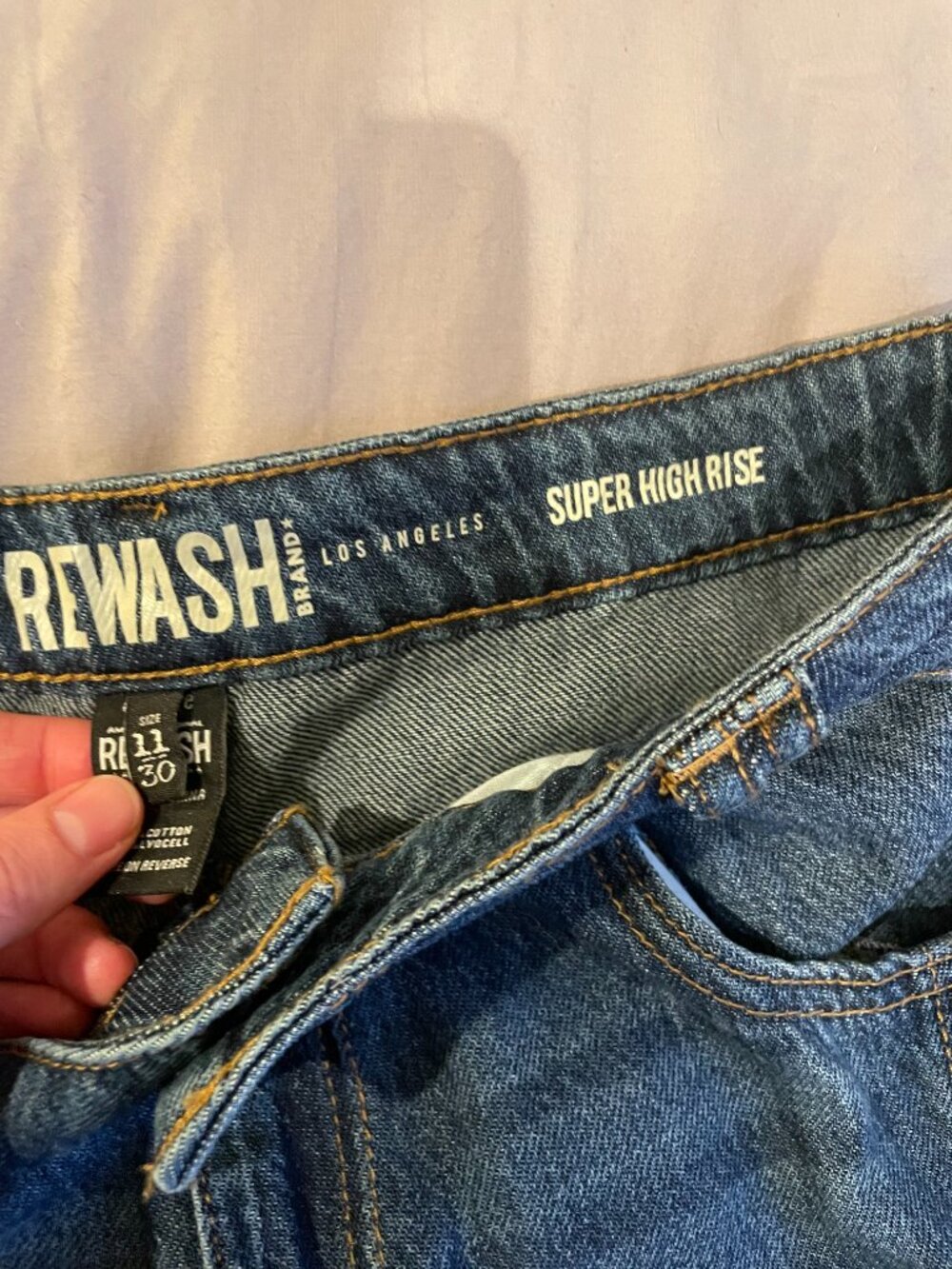 Rewash Brand Los Angeles Wide Leg Jeans Size 11/30 - Picture 6 of 8